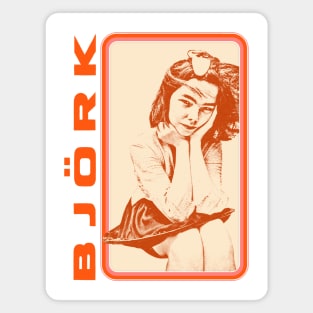 Bjork / The Sugarcubes / Retro Aesthetic Fan Art Design Magnet